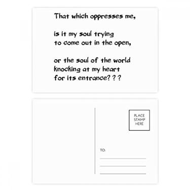 Imagem de Poesia Citação Soul Knocking On Heart Conjunto de cartões postais de aniversário Cartão de agradecimento