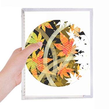 Imagem de Caderno com estampa de flores geométricas Maple Leaf com folhas soltas e diário recarregável