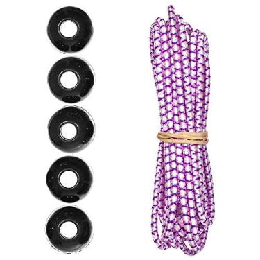 Imagem de Kits de cordas de choque Paracord Planet Ball – 3 m de cabo de choque de 0,5 cm – para acampamento, eventos, tendas, caminhadas, lonas e usos ao ar livre (Aloha)