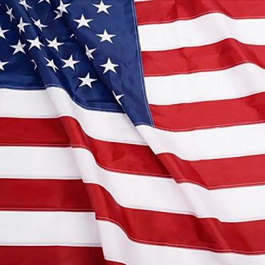 Imagem de ANLEY EverStrong Series American US Flag 6x10 Foot Heavy Duty Nylon - Estrelas bordadas e listras costuradas - 4 Linhas de Lock Stitching - USA Banner Flags with Brass Grommets 6 X 10 Ft