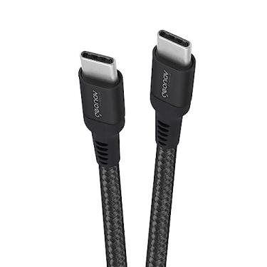 Imagem de Geonav Cabo USB-C (tipo C) para USB-C (tipo C), nylon trançado, 1MT, ESC06, Preto