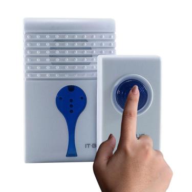 Imagem de Campainha Ding Dong sem Fio Wireless Tomada e Pilhas Alcance 80mt Indoor Bivolt Automático