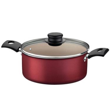 Imagem de Panela Tramontina Antiaderente Caçarola 2,8 Litros Turim Grande Alumínio Vermelha