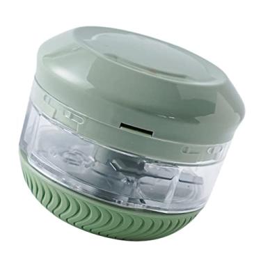 Imagem de 1 Unidade Espremedor De Alho Comida Triturador Ferramenta De Esmagamento De Alho Moedor De Nozes Agitador Multifuncional Alho Elétrico Plástico Descascador De Alho Manual Girar