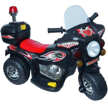 Imagem de Mini Moto Elétrica Infantil Triciclo Criança Bateria Recarregável 6V Importway BW002 Polícia Bivolt