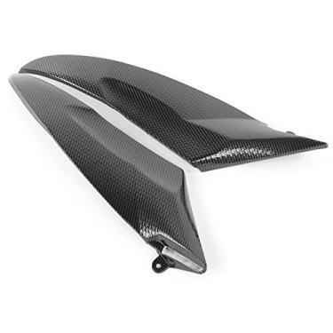 Imagem de Carenagem lateral do tanque, carenagem tampa superior do painel lateral do tanque de motocicleta estilo fibra de carbono Carenagem do painel tampa lateral do tanque de fibra de carbono para Yama