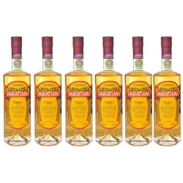 Imagem de Kit 6 Cachaças Ouro Paratiana 700 ml Artesanal Premium Premiada Paraty Destilada Presente Natal Drink Pinga Envelhecida Premium