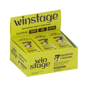 Imagem de Barra de Proteína Banana com Chocolate 54g WinStage 12 Unidades