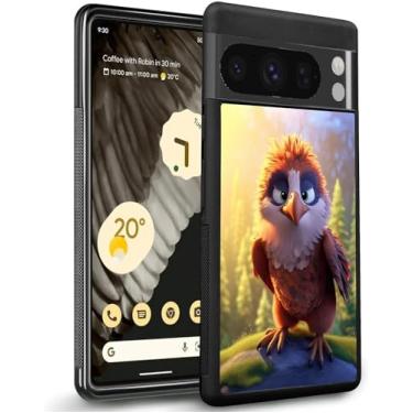Imagem de Capa de telefone para Google Pixel 8 8 Pro 7 7 Pro 6 6a 6 Pro 5 5a 4 4a 4XL 3 3 XL 2 2 XL 4G/5G com design Flamingo-aa472 moldura preta de borracha fina à prova de choque/948 (Color : Designer EagleA