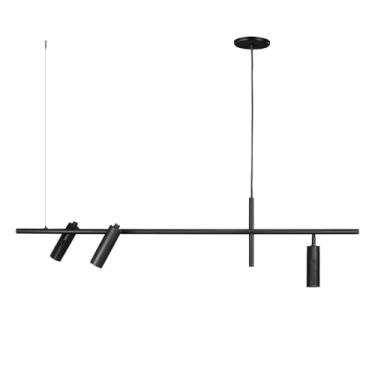 Imagem de Pendente Tubo Retangular 100cm Preto Pd1190