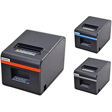 Imagem de Impressoras de etiquetas de mesa Impressoras de recibos térmicos de 80 mm Impressora de bilhetes POS com cortador automático para cozinha Suporte USB/Ethernet Gaveta de dinheiro ESC/POS para