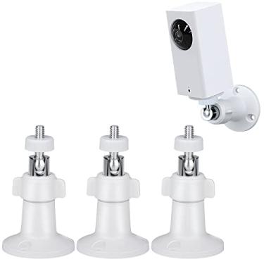 Imagem de Suporte de parede compatível com Wyze Cam Pan e Wyze Cam Pan V2 e Wyze Cam V3, suporte de montagem ajustável para Wyze Cam Pan V2/para Wyze Cam Outdoor (câmera não incluída) (3 peças)