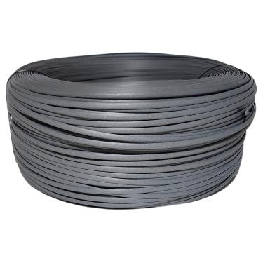 Imagem de Fibra Junco Sintético Meia Cana 6mm rolo de 600 metros com proteção UV (Cinza)