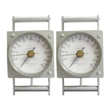 Imagem de Kit 2 Dinamômetro Analógico Força Circular Faixa 1 A 50Kgf Tração Braços Alumínio Exames Medidor Escapular Instrutherm