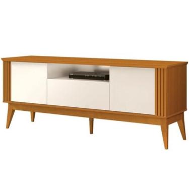 Imagem de Rack Morgan 180cm para TV Até 75 Polegadas 2 Portas 1 Gaveta EDN Cor Cedro Off White