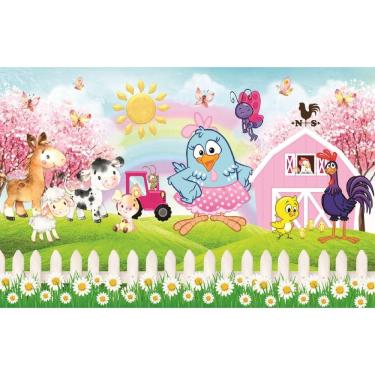 Imagem de Fundo Fotográfico Em Tecido Galinha Pintadinha 2,60 X 1,50