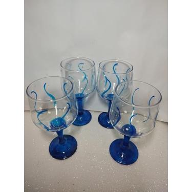 Imagem de Taças de Vidro 300ml para Água/Vinho, Kit 04