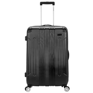 Imagem de Rockland London Mala rígida com rodinhas giratórias, Preto, Carry-On 20-Inch, London Hardside Spinner Bagagem com Rodas