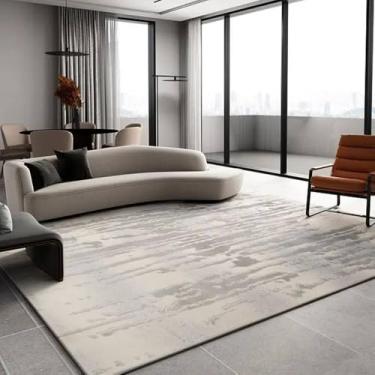 Imagem de Tapete cinza claro de luxo moderno para decoração de sala de estar, carpetes para corredor, escritório, tapete grande para quarto, cabeceira, F, 300x400cm 118x157 pol.