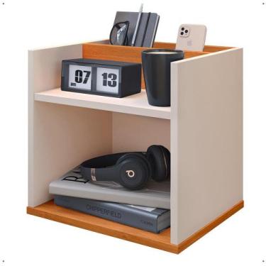 Imagem de Mesa de Cabeceira Suspensa Madri Divisória Organizadora Nicho Mesinha 