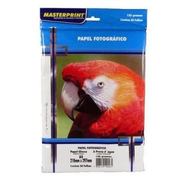 Imagem de Papel Fotográfico Glossy Masterprint A4 135 Gramas 50 Folha