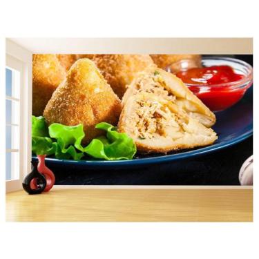 Imagem de Papel De Parede Alimentos Salgados Coxinha Bar 3,5M Al523 - Você Decor