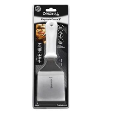 Imagem de Espátula Curva em Aço Inox com Cabo 3" Linha Premium - Original Line