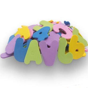 Imagem de EVA Didático Grande 8x5cmx5mm Alfanumérico 36 Peças - Evamax, Colorido