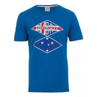 Imagem de Camiseta Cruzeiro Flag Nations Torcedor Umbro Masculina - Azul, P