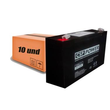 Imagem de Kit 10 Baterias Selada 6v 12ah - Csp Power