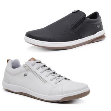Imagem de Kit 2 Sapatênis Tênis Urban Casual e SlipOn Ajuste Elástico - Bardone,