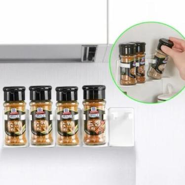 Imagem de Porta Condimento Adesivo Organizador 5 Temperos Frascos Cozinha - Top