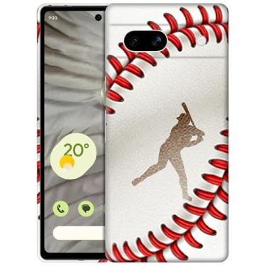 Imagem de GlamCase Capa para Google Pixel 7A 5G, Google Pixel 7A 5G - Design de beisebol feminino impresso fino e elegante bonito plástico rígido encaixável capa protetora para celular traseira para Pixel 7A 5G