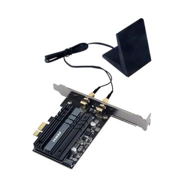 Imagem de Cartão adaptador WiFi 6 AX200NGW PCI-E WiFi PCIe Wi-Fi 6 802.11ax cartão PC rede Internet sem fio PCI cartão MU-MIMO 2x2 2,4GHz 5GHz BT 5.1 3000Mbps 11AX Miracast vPro AX200 OFDMA WiFi nic