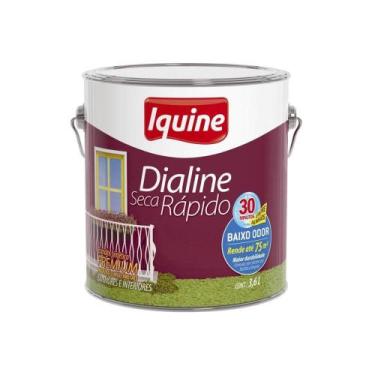 Imagem de Tinta Esmalte Dialine Seca Rápido Premium Vermelho 3,6 Litros - Iquine