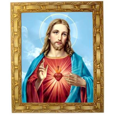 Imagem de Quadro Do Sagrado Coração de Jesus, Mod. 01,30x25cm. Angelus