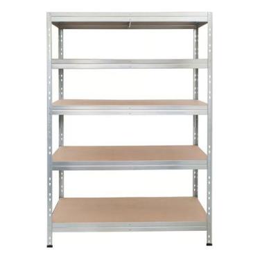 Imagem de Estante De Metal E Madeira 5 Prateleiras 180x120x50cm Fixser, Metal