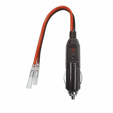 Imagem de Plugue macho de isqueiro de substituição para carro com cabos - adaptador de carro 12v 24v Kit carregador de bateria CC Cabo de extensão de plugue de charuto 15A para bomba de ar automotiva,