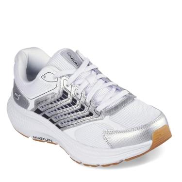 Imagem de Skechers Go Run Consistent 2.0 - Tênis feminino Aragon, Branco/prata/preto, 41