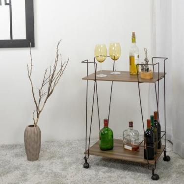 Imagem de Carrinho de Bebidas Decorativo Retangular - Metaltru