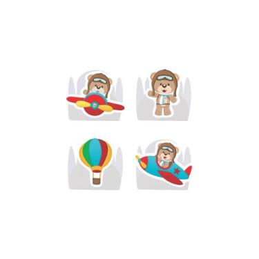 Imagem de 100 Forminha para Doce modelo petala personalizada com Aplique - Ursin