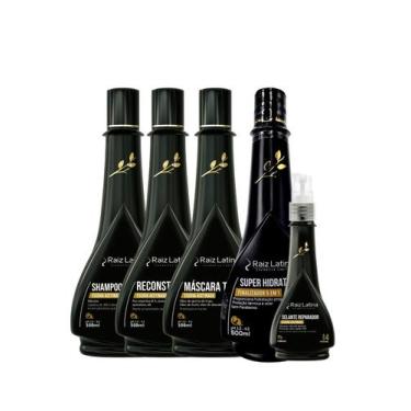 Imagem de Kit Acetinada completo Raiz latina com super 5 em 1 500ml Selante 100m