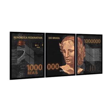 Imagem de Quadro Nota De 1 Milhão De Reais com Moldura e Acrílico - Wall Frame