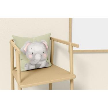 Imagem de Almofada com enchimento Infantil Elefante Verde Claro - Fabrika de Fes