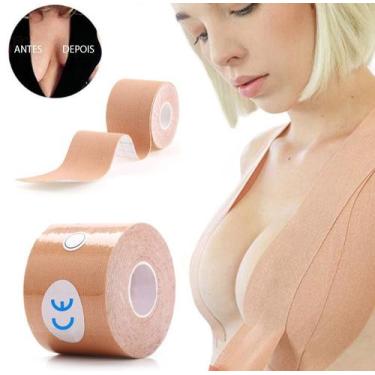Imagem de Sutiã Adesivo com Fita para Peitos Levanta Seios Invisível Boob Tape -