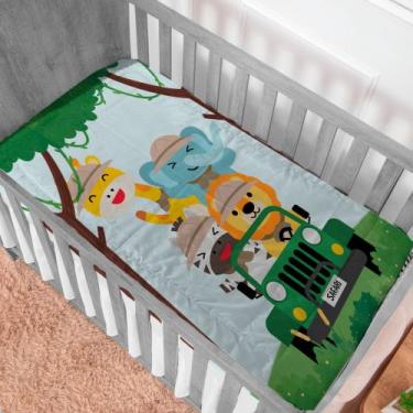 Imagem de Edredom Cobertor Bebê Berço Americano Estampado Sublimado 1m X 1.5m - 