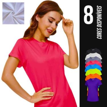 Imagem de Camiseta Blusinha Dry MALHA FRIA POLIAMIDA Tecido Furadinho feminina A