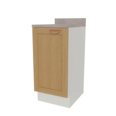 Imagem de Balcão 1 Porta 40cm Arizona Cabecasa Madeiramadeira Branco/Figueira