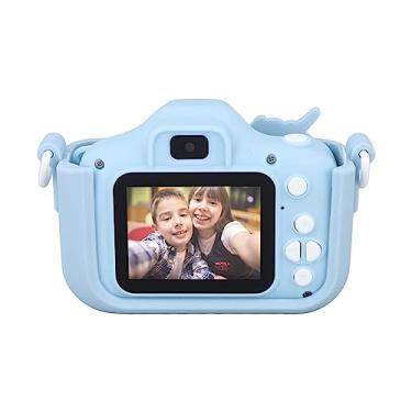 Imagem de Câmera Selfie Infantil para Meninas e Meninos, Câmeras Duplas, Vídeo 1080P, Tela de 2,0 Polegadas, Música, Cartão de 32 GB, Recarregável, Estojo Fofo, 3 a 12 Anos, Recursos (Azul)