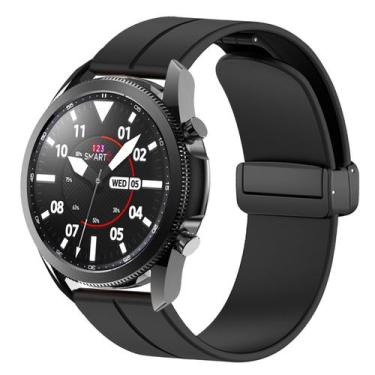Imagem de Pulseira de Silicone magnética Compativel com Galaxy watch 3 45mm Venu